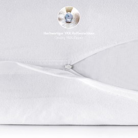Alreya Cushion Cover 50 x 70 cm (Set of 2) - White - 100% Jersey Cotton - Cushion Cover for Cushions 50 x 70 cm, Jersey Pillowcases, Super Soft Cushion Covers 50 x 70 cm with Zip