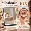 Espejo con Luz de Viaje Plegable,Espejo Maquillaje y Espejo Pequeño