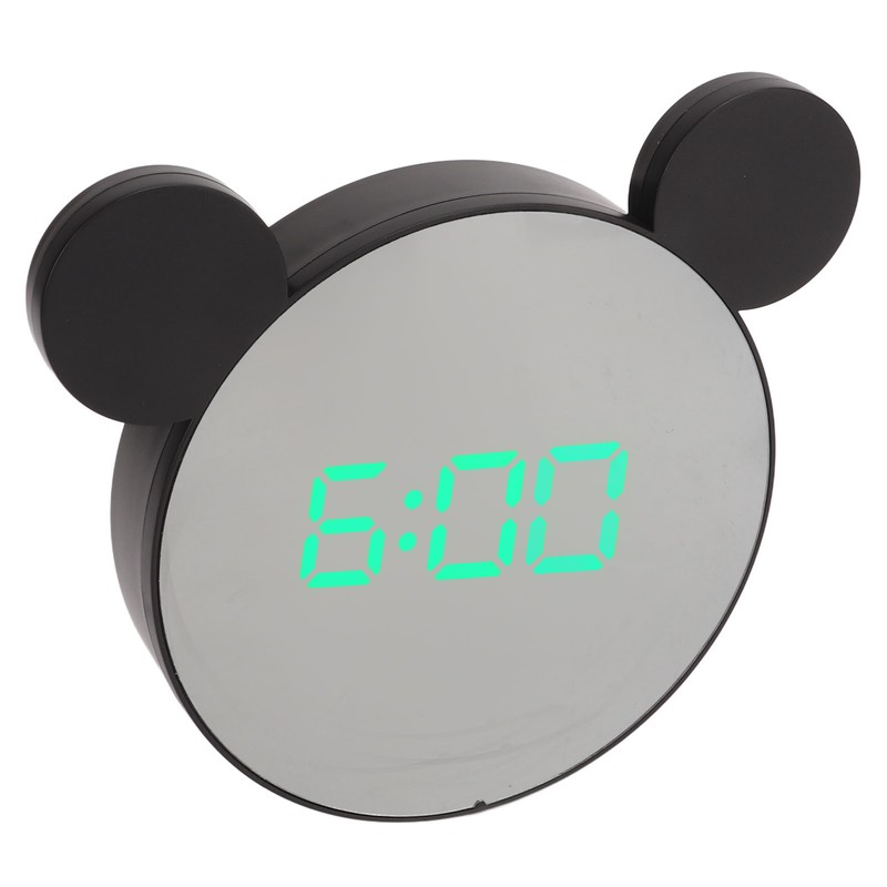Mirror Alarm Clock 2 Level Brightness Adjustment Ear Design LED
