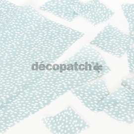 Décopatch - Ref C809C - Blue & White Dotted Pattern Paper Pack - Each Sheet 30 x 40cm, Pack of 3 Paper Sheets - Best Used With Décopach Glue & Varnish, Blue & White