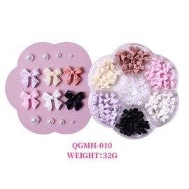 Colorful Bow-Knot Nail Stud Rhinestones Crystal, 3D Bow-Knot Colorful Nail Charms Set for Nail Stones Design DIY Decoration Jewel Stones Nail Art Rhinestones, Accessories,for Polish