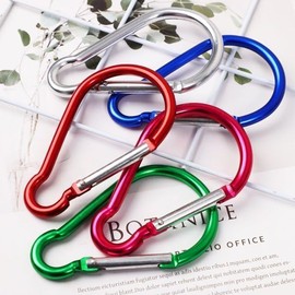 5Pcs Silver 4" Aluminum Carabiner Clip Big Spring Snap Key Chain Hook for Outdoor Carabeaner Keychain Clip Great for Outdoors Keychains Gear Organization Backpacking, Dog Leash, Travel Accessories