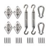 SunnyRoyal Shade Sail Hardware Kits for Rectangle Stainless Steel Accessary