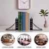 Zckjnoi London Bridge Metal Bookends for Shelves, Black, 1 Pair