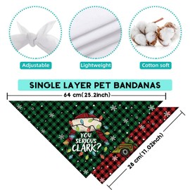 Christmas Vacation Dog Bandanas Funny Christmas Dog Scarf Griswold Family Cousin Eddie Christmas New Year Winter Xmas Decor Dog Christmas Vacation Decorations for Home Party
