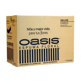 Espuma Floral Oasis Deluxe Powerlife - Caja con 48 ladrillos de espuma de la mejor calidad, especial para tallos gruesos