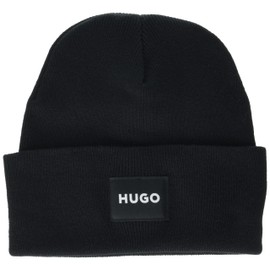 HUGO Square Logo Cotton Blend Beanie