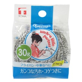 Towa Sangyo KLP Curl Bone Stainless Steel Scrubber, 1.1 oz (30