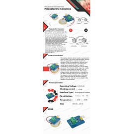 HiLetgo 5pcs Piezoelectric Sensor Analog Ceramic Vibration Sensor Module Piezoelectricity for Arduino DIY KIT