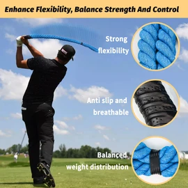 Golf Rope Swing Trainer - Golf Swing Training Aid to Improve Golf Swing and Rhythm - Multi-Functional Training Rope for Physical Training