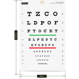 PECULA Snellen Chart, Wall Chart for Eye Exams - 10 ft 9 x 14 in