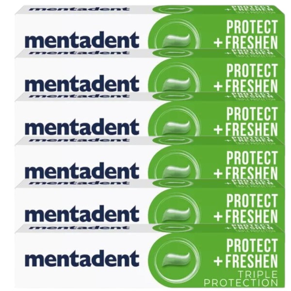Mentadent Protect + Freshen Toothpaste 75ml, Family Protection, 10x Stronger