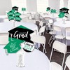 Big Dot of Happiness 2024 Green Graduation Party Centerpiece Sticks