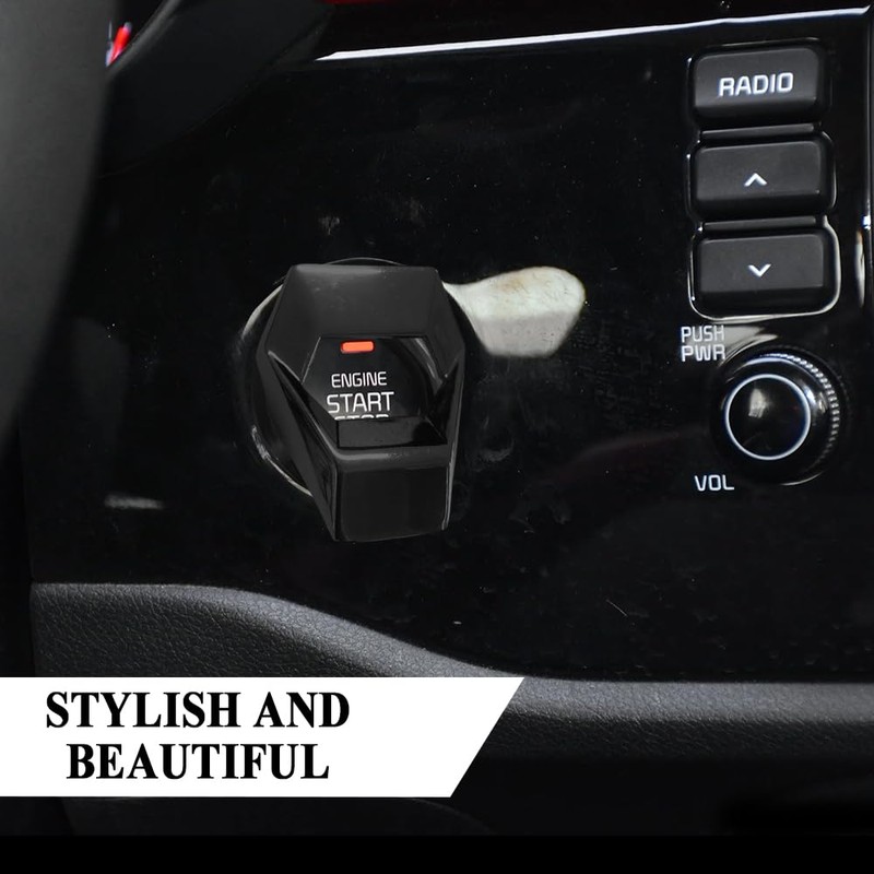 Car Engine Start/Stop Button Cover, Zinc Alloy Car Push Button