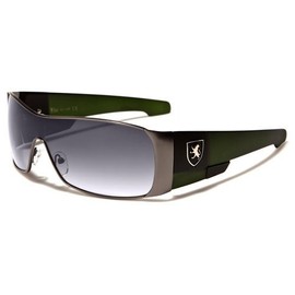 KHAN Men's Sport Athletic Wrap Around Sunglasses K2964 (With Free Microfiber Protective Pouch) (Green)