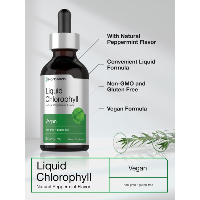 Horbäach Liquid Chlorophyll Drops | 2 fl oz | Natural
