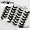 etokdos Mink Lashes Cat Eye C Curl Fluffy Eyelashes Mink