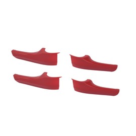 AJT DESIGN Car Door Handle Cover Compatible with Toyota Tacoma (2016-2023) | ABS Plastic Front & Back Interior Car Door Handle Cover with Chrome Delete Finish | Red | Made in USA