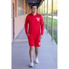 LIFEGUARD Pantalones cortos para correr con licencia oficial para hombre,