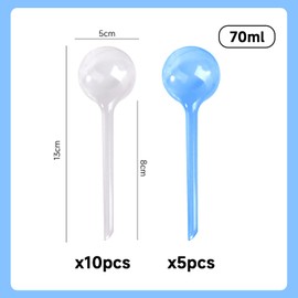 CQQNIU 15 Pieces Of Plant Waterers, Automatic Flower Waterers, Drip Irrigation Devices, Gardening Supplies, Clear Plastic Flower Waterers