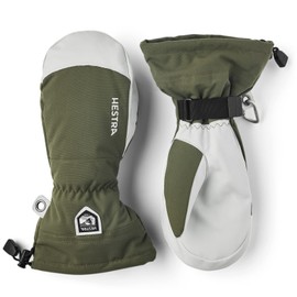 Hestra Army Leather Heli Ski Glove - Classic Snow Mitten for Skiing, Snowboarding and Mountaineering - Olive - 06