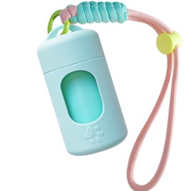 A&H ZIER Poop Bags Holder with Portable Colorful Lanyard, Soft-touch Dog Poop Bags Dispenser Dog Waste Bags, Compatible with any Dog Walking Accessories