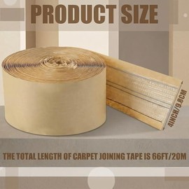 66 ft Carpet Joining Tape 4 Inches x 66 ft Carpet Seam Tape, Heat Bond Seaming, Strong Adhesion, Safe