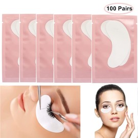 100 Pairs Under Eye Gel Eyelash Lash Extension Under Eye Patches Collagen Eye Pads Lint Patches -Pink