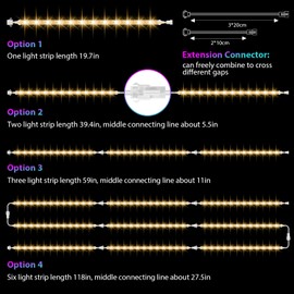 6Pcs Under Cabinet Lights Kit,Music Sync Color Changing LED Lights with RF Remote and APP,Dimmable Flexible Cabinet Lights,5V USB Under Cabinet LED Lighting for Counter Shelf Bookcase TV Back-6x1.64ft
