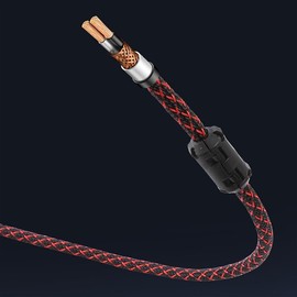 Zjlqltm Dual rcaAudio Cable, Braided Oxygen-Free Copper, 2-to-2 AV Signal Connection Cable, Black and Red (3.3ft)