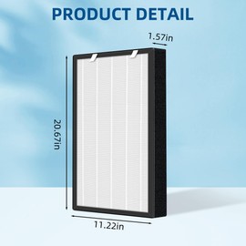 APPLIANCEMATES HSP003 Replacement Filter for Hathaspace HSP003 Dual Filtration HEPA Air Purifier, 2 Pack