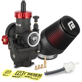 NIBBI 28mm Carburetor with CNC 48mm Air Filter kit,PE28 Carburetor fit for 230cc Dirt Bike,Perfect for SSR250 Apollo250 X-pro250 Performance Parts