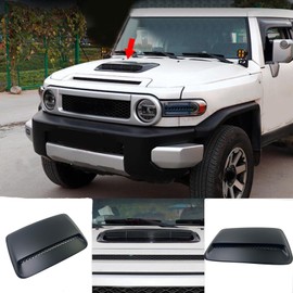 BST BSSP Engine Hood Air Intake Compatible with Toyota FJ Cruiser 2007-2023, Matte Black Decorative Hood Scoop Vent Cover, Hood Air Flow Intake Cover