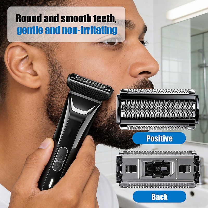 2 Packs Replacement Foil Shaver Heads Compatible with MANSCAPED The