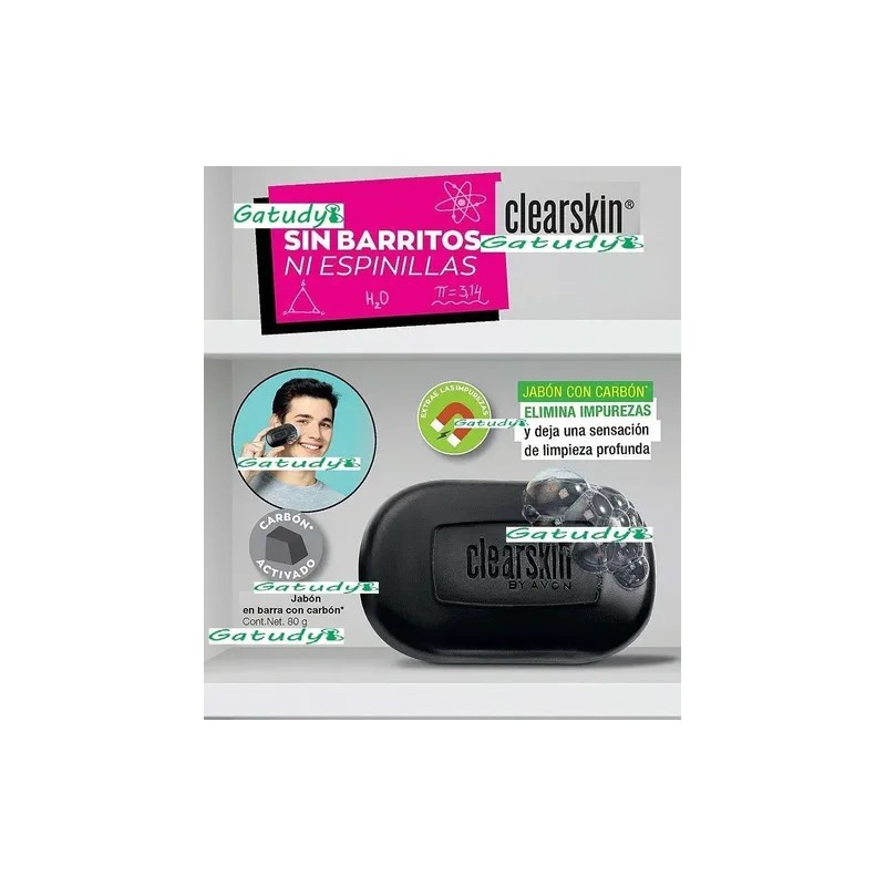 3 Jabones En Barra Con Carbon Activado Piel Grasa Clearskin