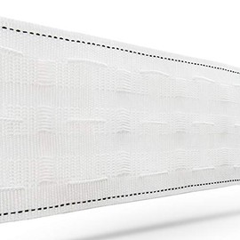 Realm White Pencil Pleat Curtain Header Tape, Detachable Curtain, Sizes 25mm 1 Inch, 50mm 2 Inch, 75mm 3 Inch (3" 2m x 2 Pieces)