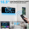 16.5" Digital Clock Large Display with Remote Control, 6-Color Night