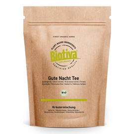 Gute Nacht Organic Tea 100 g – Lavender, Lime Blossom, Lemon Balm & Herbal Mix – No Additives – High Quality Herbal Tea for the Evening – DE-ÖKO-005 Biotiva