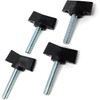 Design61 4 x Plastic Wing Screws with Threaded Bolts Steel