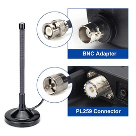 Anytone Cb Radio Antenna, 7 inch 27MHz Coverage with Heavy Duty Magnet Mount/Compatible with Anytone Cobra,for use in Vehicle, Car, Truck, Mobile CB Radio