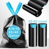 Drawstring Trash Bags, 4 Gallon Sizes, 50 Count, Black Heavy