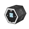 Pomodoro Timer, Hexagonal LED Display Flip Timing Multifunctional Studying Timer,