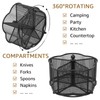 Kitchen Utensil Holder 360° Rotating Metal Mesh Utensil Organizer 5
