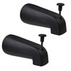 Westbrass E531D-1F-2-62 5-1/4" Reach Wall Mount Tub Spout with Front