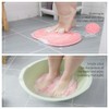 QTOETUII Large Shower Foot Scrubber Mat，Exfoliates，Massages Your Feet Without Bending,