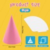 zsccxq 24 PCS Pink Party Cone Hats DIY Birthday Paper