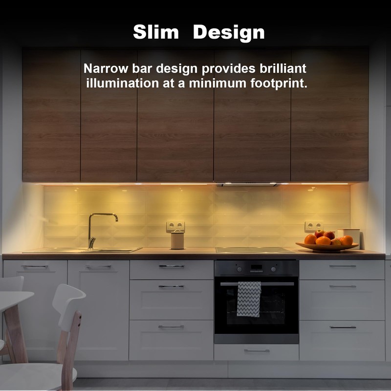 6PCS x 12 Inch Under Cabinet Lights Plug-in, Warm White