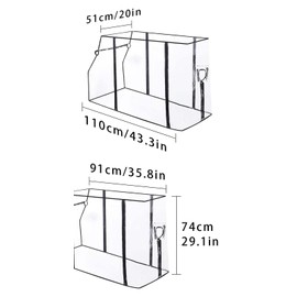 Handcart Rain Cover Transparent 112 x 50 x 76 cm Handcart Rain Cover Multifunctional Transparent Rain Cover for Folding Handcart Rain Cover for All Trolleys