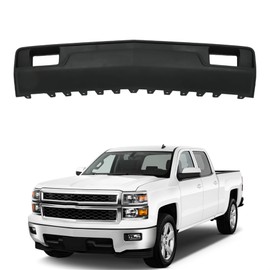 Silscvtt Black Front Bumper Filler Panel with Tow Hook without Impact Bar Skid Plate Replacement for 22944860 GM1087255 Replacement for Silverado 1500 2014 2015