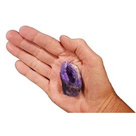 Rock Your Chakra OCO Agate Geode Purple 2" Polished Rocks and Minerals Crown Chakra Healing Crystals and Stones Natural Raw Mineral Specimen Reiki
